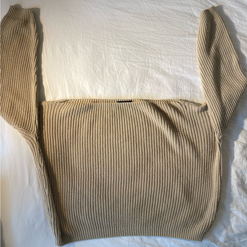 Missguided tan sweater